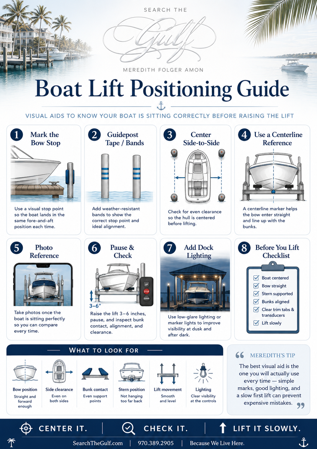 Search The Gulf Boat Lift Positioning Guide